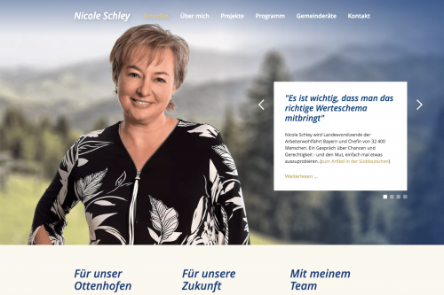Website für Bürgermeister, Wahlkampf, Wahlwerbung